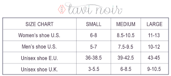 Tavi Noir Size Chart