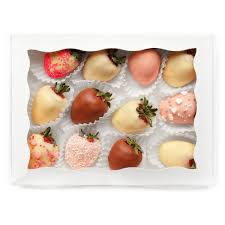 Have you ever had the urge to send someone a sweet, luxurious roses are the perfect flowers to accompany a chocolate covered strawberry delivery. Gourmet Gifts Pink Party Chocolate Covered Strawberries New York Blooms