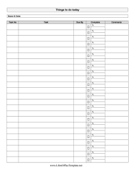 Daily To Do List Printable Free Free Resume Templates