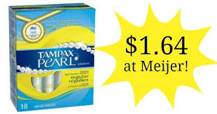 Meijer Tampax Pearl Tampons Only 0 45 Become A Coupon Queen Tampax Pearl Tampax Tampons