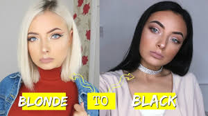 For example, if you want to dye your hair from bleached blonde to a warm brown color, you need to have all three primary colors (red, yellow, blue) going into your hair color. I Dyed My Hair From Bleach Blonde To Black Youtube