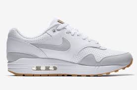 A Perforated Leather Upper And Gum Soles Combine On This Nike Air Max 1 Kicksonfire Com In 2020 Nike Air Max Nike Air Nike