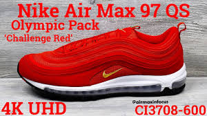 4k Nike Air Max 97 Qs Olympic Pack Red Ci3708 600 2019 An Unboxing And Detailed Look Gold Youtube