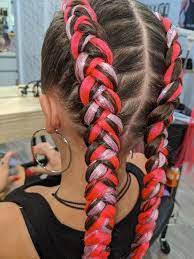 The hairdo is known as boxy because the root hair partings look like boxes or squares. Glitter Dutch Braids Braids With Extensions Dutch Braid Hairstyles Allure Hair