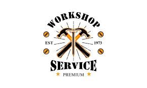 Download Service Workshop Logo Or Label Graphic By Deemka Studio Creative Fabrica In 2020 Logo Templates Logo Design Free Templates Logo Design Template PSD Mockup Templates