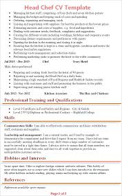 Review of applications begins immediately, and continues until the position is filled. Head Chef Cv Template Tips And Download Cv Plaza