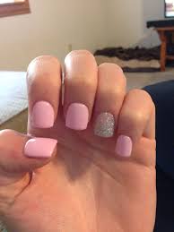I am using tammy taylor (party girl) with nsi clear powder. Light Pink With Silver Glitter Accent Nail Light Pink Acrylic Nails Pink Acrylic Nails Pink Glitter Nails