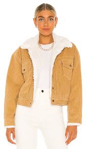 › coffee shop faux suede jacket. Shop Levi S New Heritage Cord Faux Fur Trucker Jacket In Iced Coffee Warm 10