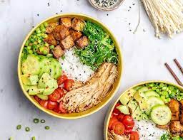 Enoki Mushroom And Tofu Poke Bowl Recipe Stuffed Mushrooms Poke Bowl Shiitake Mushrooms Recipes