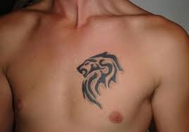 Small Lion Tattoo Design On Chest Http Heledis Com The Animal Style Of Lion Tattoo Design Tribal Lion Tattoo Tattoos For Guys Small Chest Tattoos