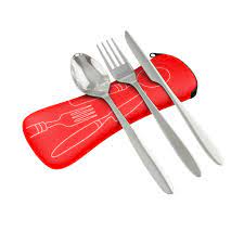 Check out our camping cutlery set selection for the very best in unique or custom, handmade pieces from our kitchen & dining shops. Roaming Cooking 3 Piece Stainless Steel Knife Fork Spoon Lightweight Travel Camping Cutlery Set With Neoprene Case Buy Online In Aruba At Aruba Desertcart Com Productid 48109276
