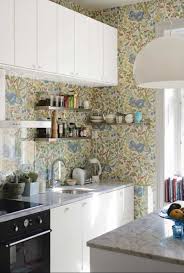 Kitchen backsplash is not only a protective element that protects your walls from liquid splashes such as oil and water. 25 Wallpaper Kitchen Backsplashes With Pros And Cons Digsdigs