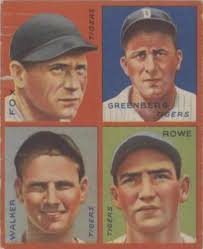 1935 GOUDEY 4 IN 1 #8F FOX/GREENBERG/WALKER/ROWE