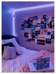 Grab two dowel rings, hooks and hang some fabric and led string lights. Pin On Room Ideas