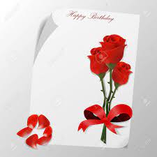 Collection of happy birthday flowers with wishes images in hd, download free stock happy birthday flower pictures, messages, photos and images, birthday bloom images. Happy Birthday Card With Roses Flower Stock Photo Picture And Royalty Free Image Image 59916888