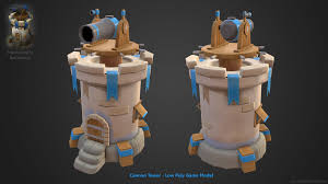 Stylized Cannon Tower Low Poly Game Asset Kyle Hall Game Assets Low Poly Games Concept Art World