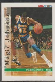 1990 hoops #385 magic johnson & michael jordan super streaks. Amazon Com 1992 Nba Hoops Magic Johnson Lakers Magic Moments Basketball Card 329 Collectibles Fine Art