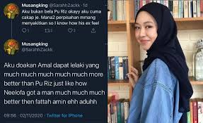 Haris ismail atau juga dikenali sebagai pu riz adalah seorang pelakon lelaki malaysia. Netizens Tell Amal Syahmina To Stay Strong Following Latest News About Pu Riz Neelofa Hype Malaysia