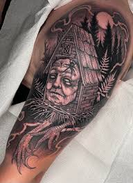 Musician, andy black, talks to us about his tattoos, and tells about how batman has inspired many of his tattoos.#andyblack #tattootour #inkedwebsite: Baba Yaga By Ryan Murray The Black Veil Salem Ma Tattoos