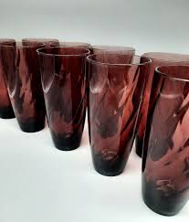 Assorted Vintage Hazel Ware Moroccan Amethyst Tumblers