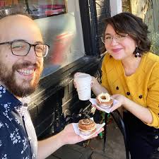 These donuts are messy to eat, but fully worth the environmental impact of  using 7 napkins. We made a quick stop by the the @parisdelight_apex food  truck at Fletcher Park this weekend