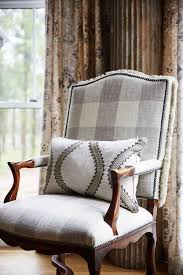 Fringe Around Edge Buffalo Plaid Chair Hourglass Fabric Pillow Plaid Chair Chair Upholstery Sarah Richardson