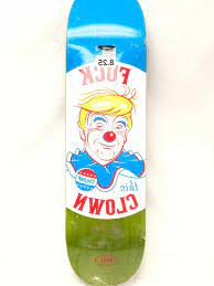 In this series, he uses each of the 9 different classes to illustrate a specific concept. Real Skateboards Deck Donald Trump This Clown Chump
