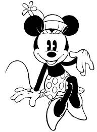 Disegno Di Minnie Mouse Prima Versione Da Stampare Gratis E Colorare