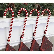 Find many great new & used options and get the best deals for candy cane stocking holders haute decor 4 count at the best online prices at ebay! Haute Decor 4 Pack Candy Cane Velvet Stocking Holders Red White Christmas Stocking Holders Red Christmas Decor Unique Christmas Stockings