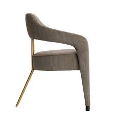 Brockway cove tufted arm chairs cream and barley brown (set of 2). Invicta Ii Dining Chair With Metal Gilded Back Leg In 2021 Dining Chairs Fabric Dining Room Chairs Dining Room Chairs Modern