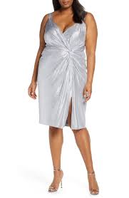Plus Size Women S Eliza J Twisted Cocktail Dress Size 16w Metallic Plus Size Dresses Cocktail Dress Lace Trendy Cocktail Dresses