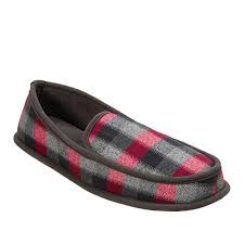 dearfoams mens plaid slipper