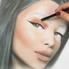 Face Chart Make Up Drawing Drawing With Makeup Face Chart Blank Mac Face Chart Mac Facecharts Liza Kondrevich Creative Eye Makeup Mac Face Charts Face Chart
