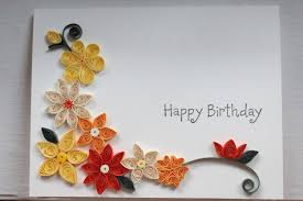 First, take the white and pink strips and glue it on right and bottom of the side leaving some space followed by sticking the flowers. Paper Quilling Cards For Birthday Novocom Top