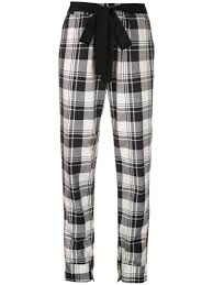 Black And White Plaid Pajamas Dresshirt Plaid Pajama Style Bottoms Black Plaid Pajamas Menswear Inspired Slim Leg Pants