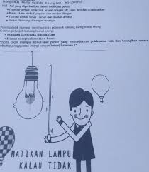 Mematikan kipas angin bila tidak digunakan lagi 4. Tuliskan Informasi Yang Kamu Dapat Dari Poster Tersebut Brainly Co Id
