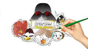 Print free coloring pages activities for kids. Angry Birds Star Wars Coloring Pages Youtube