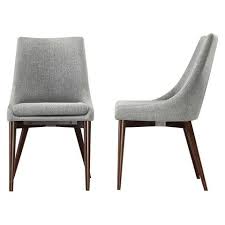 Set Of 2 Sullivan Mid Century Dining Chair Wood Gray Inspire Q In 2021 Mid Century Dining Chairs Gray Dining Chairs Mid Century Dining Chair Wood