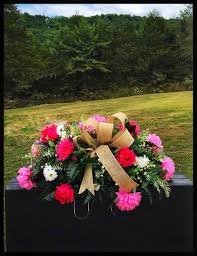 Try to make a grave blanket using these 22. Grave Decoration Headstone Flowers Cemetery Saddle For Mom Birthday Gift Memorial Trib Funeral Flower Arrangements Memorial Flowers Headstones Decorations