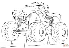Free monster truck coloring pages to print for kids. Get This Taz Monster Truck Coloring Page Free Printable For Kids 69828