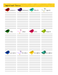 Birthstone Chart By Date Of Birth Birthstone Birds Date Chart Printable Birthday Tracker Birthday Charts Birthday Calendar