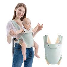 Baby Carrier Sling For Infants And Toddlers 4 In 1 Portable Ergonomic Carrier Packback Front And Back Cool For Summer Blue Baby Amazon Com