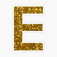 Letter E Glitter Stickers Glitter Stickers Glitter Letters Gold Birthday Banner