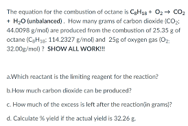 Octane $\Left(\Mathrm{C}_8 \Mathrm{H}_{18}\Right)$ Is A Comp | Quizlet