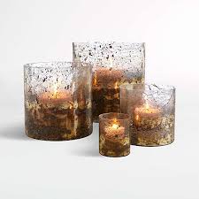 The scalloped edge adds the cutest this classic, handcrafted luster glass hurricane, look as beautiful reflecting candlelight as they do fill with. Candle Holders Pillar Votive Lantern Crate And Barrel Canada