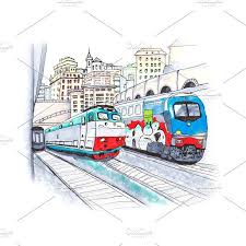 Trains At Railway Station Genoa Liguria Italy Railway Station Genoa Train