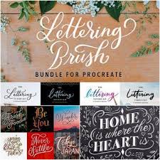 Procreate Brushes Lettering Bundle Free Download Lettering Brush Lettering Free Script Fonts