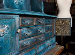 Faux Verdigris Finish Custom Painted Furniture Furniture Painting Techniques Stencil Furniture