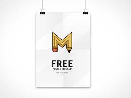 Download Folded Paper Poster Psd Mockup Hanging By Binder Clips Psd Mockups PSD Mockup Templates