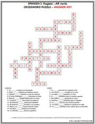 Maybe you would like to learn more about one of these? Spanish 1 Regular Ar Verbs Crossword Puzzle By Senorita S Spanish Class